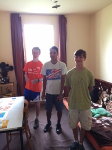 Will and Walker with one of the boys from Amy's House 